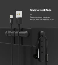 CleanDesk Cable Clips – Soft Silicone Wire Managers