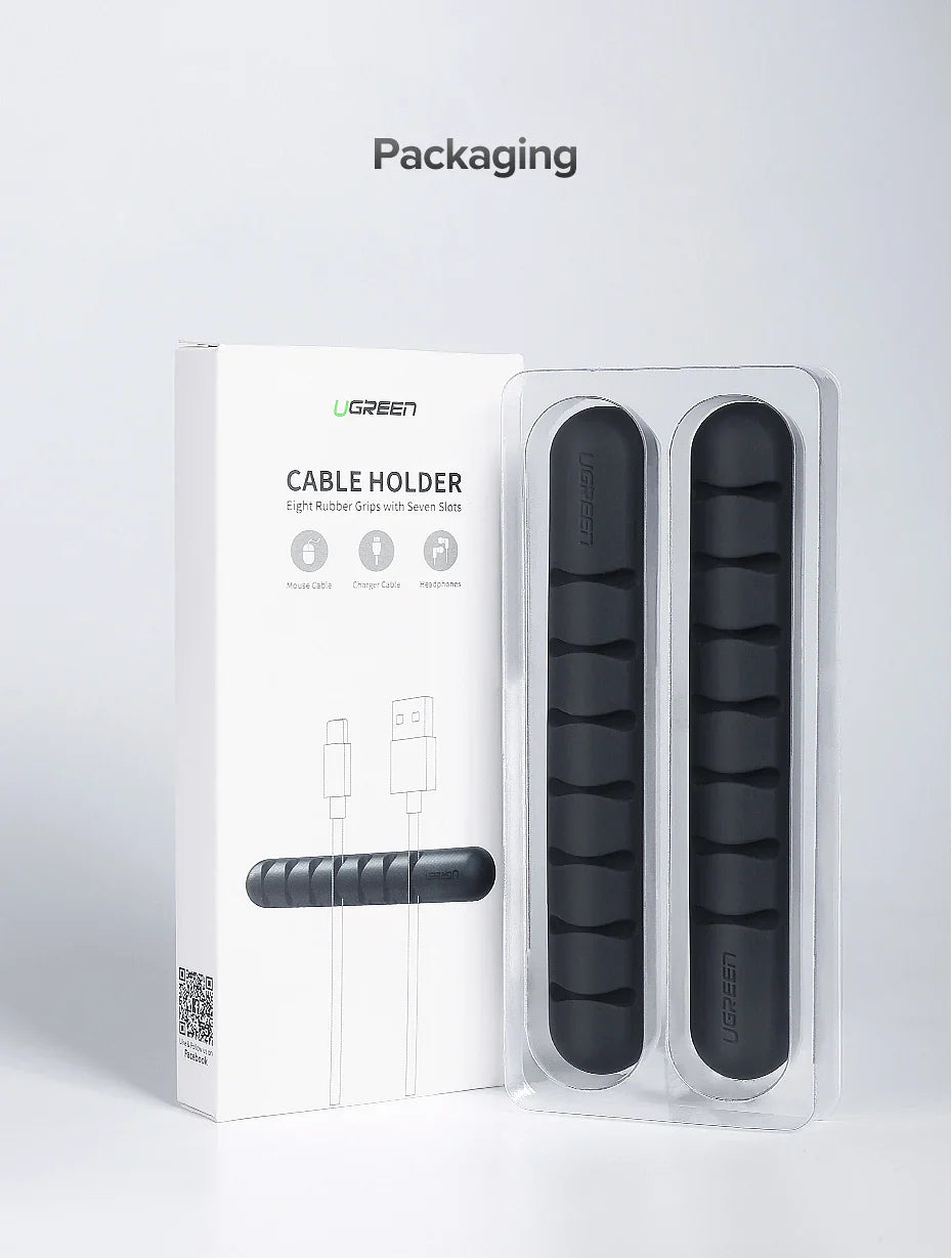 CleanDesk Cable Clips – Soft Silicone Wire Managers