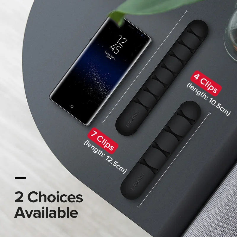 CleanDesk Cable Clips – Soft Silicone Wire Managers