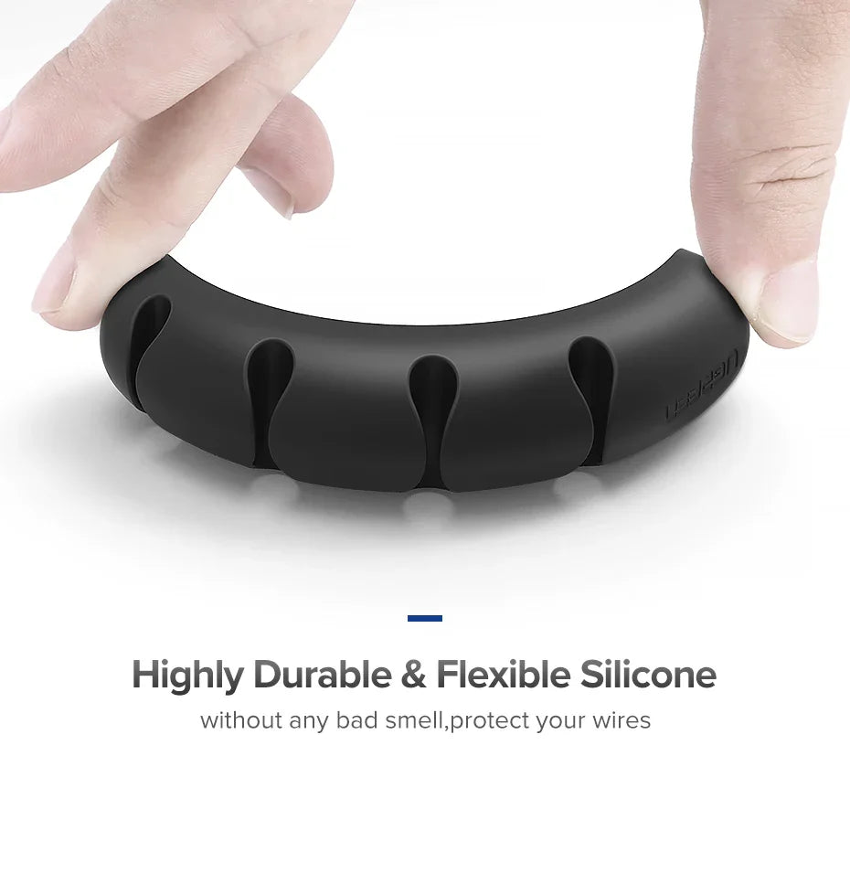 CleanDesk Cable Clips – Soft Silicone Wire Managers