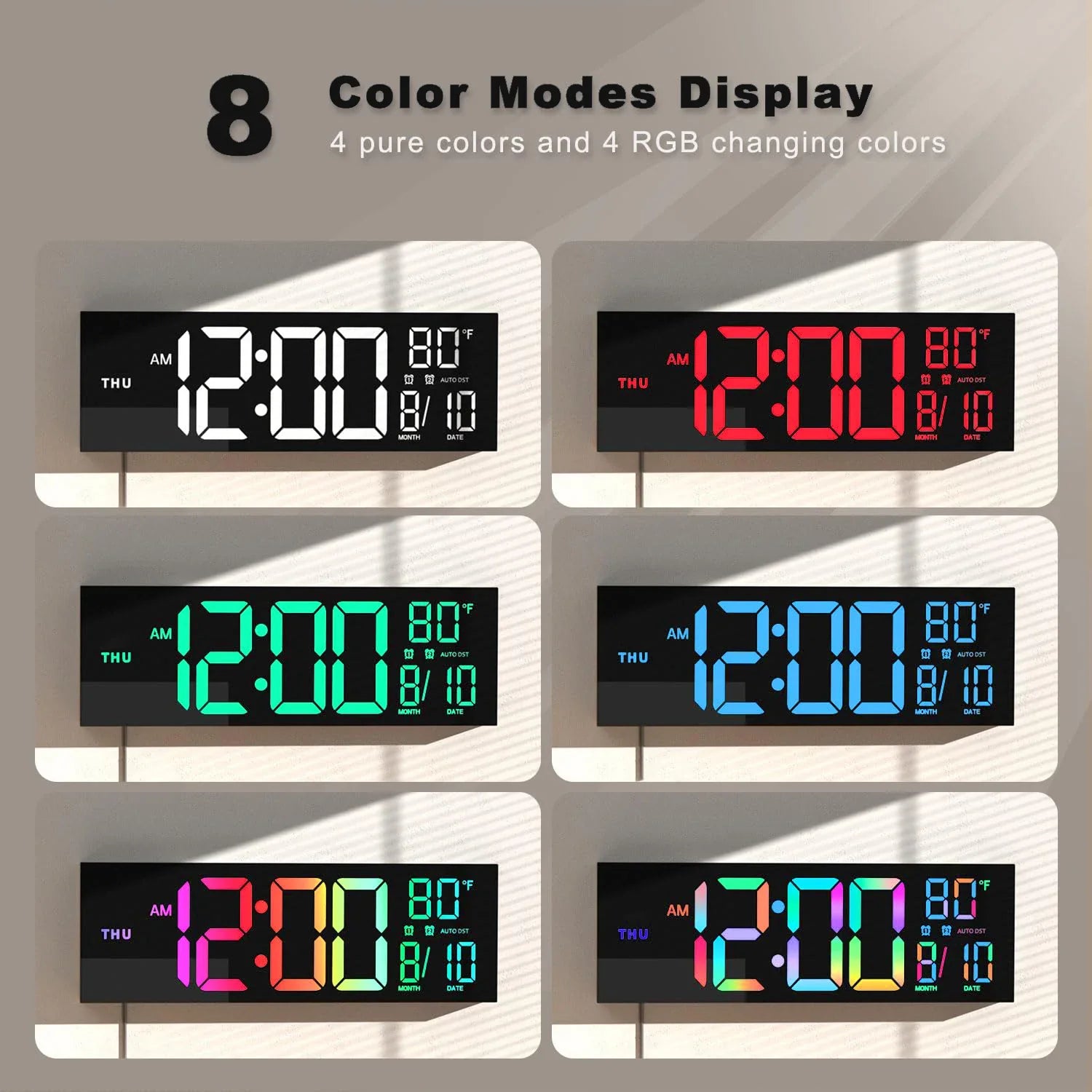 16" MaxDisplay Digital Clock