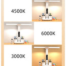 FoldPro LED Desk Lamp – Dual-Head Adjustable Light with Built-In Clock